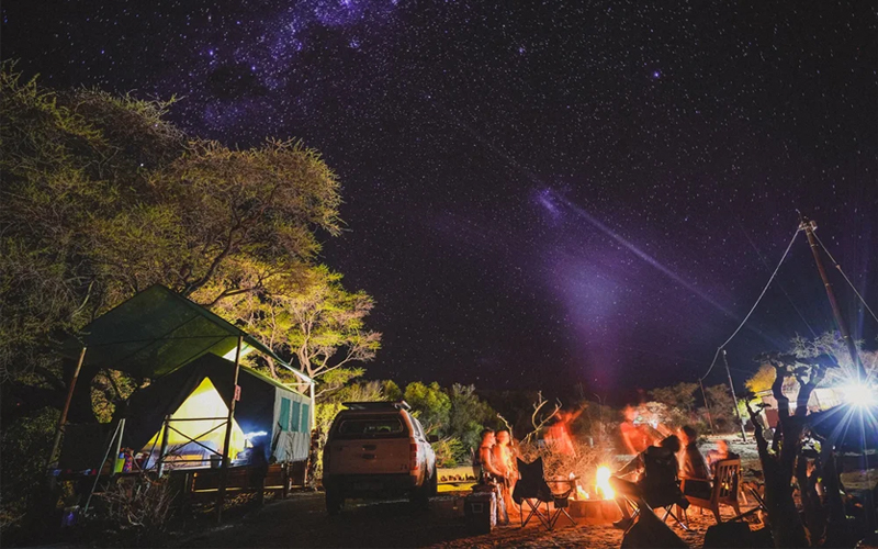Safari camp under the stars