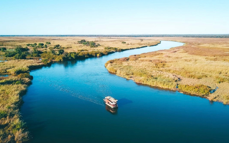 Houseboat on the Delta waterway
